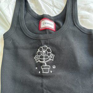 Change Flower Cropped Tank